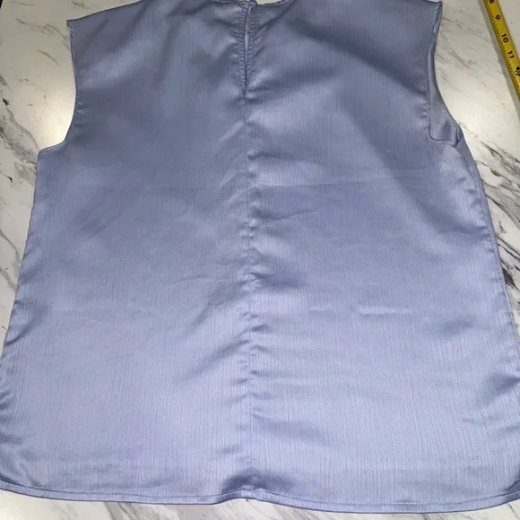 Nine West Light Blue Satin Top - Picture 4 of 10